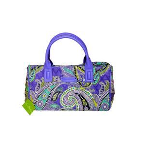 Vera Bradley deep night paisley and purple satchel purse bag purse
